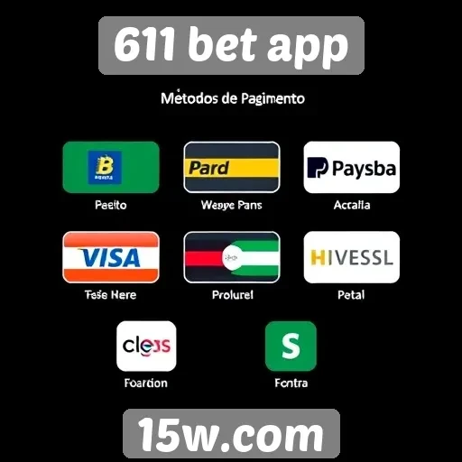 Métodos de pagamento disponíveis no 611 bet app
